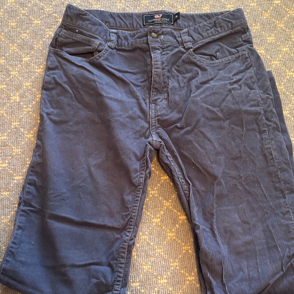 EUC Vineyard Vines Blue Corduroy Trousers Sz 14